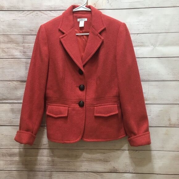 Harold's Jackets & Blazers - EXCELLENT CONDITION HAROLD’S WOOL BLAZER IN DEEP‎ CORAL